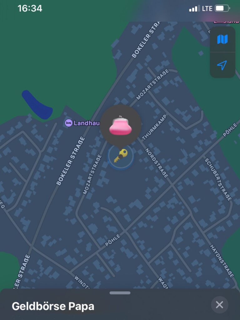 Screenshot GPS-App